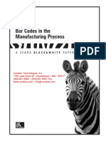 Bar Codes in The Manufacturing Process: A Zebra Black&White Paper
