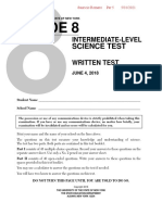 Grade 8: Science Test