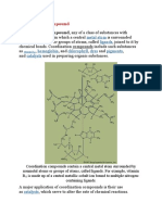 Metal Atom Nonmetal Ligands Hemoglobin Chlorophyll Dyes Pigments Catalysts