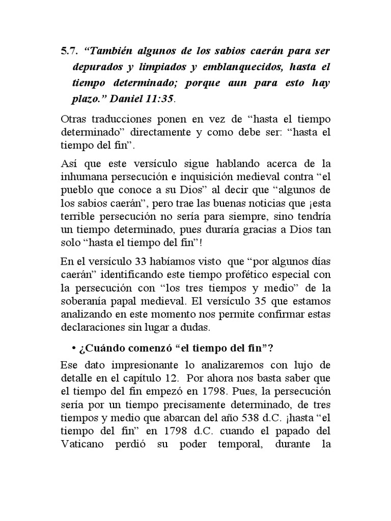 Daniel 11 35 36 39 44 45 | PDF | Papa | Iglesia Católica