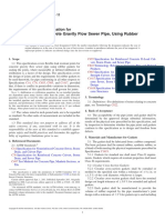 Joints For Concrete Gravity Flow Sewer Pipe, Using Rubber Gaskets