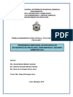 Dependencia Emocional en Noviazgos de Estudiantes de Psicología, Unan-Managua. Segundo Semestre 2015