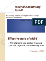 International Accounting Standard-8: Accounting Policies, Changes in Accounting Estimates and Errors