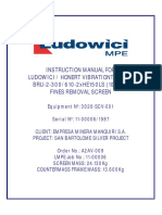 Instruction Manual For Ludowici / Honert Vibrationtechnic BRU-2-300/610-2xHE150LS (10'x20') Fines Removal Screen