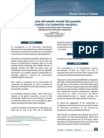 Evolución Del Estado Mental Del Paciente Sometido A La Contención Mecánica