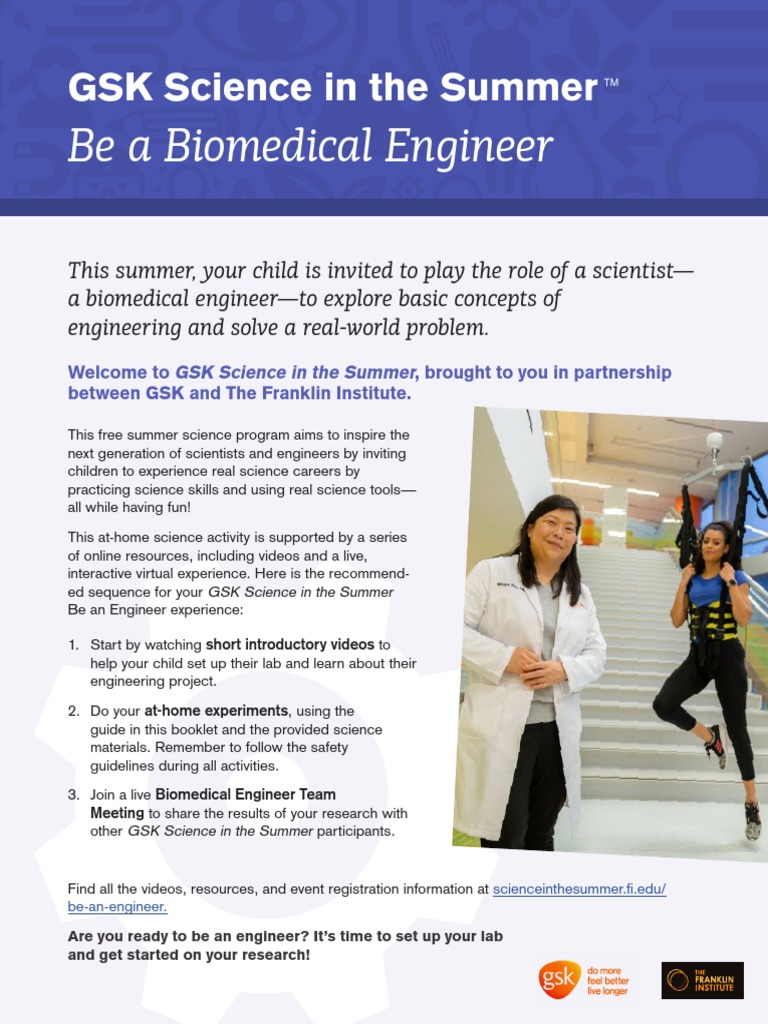 Be A Biomedical Engineer GSK Science in The Summer PDF Chair