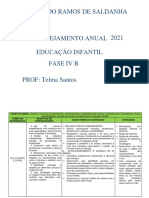 Planejamento Anual Educação Infantil Fase IV B