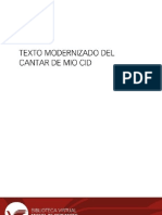 El Cantar de Mio Cid Casellano Moderno