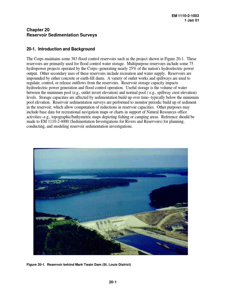 Reservoir Sedimentation Surveys | PDF | Topography | Reservoir