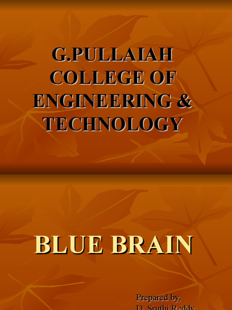 G.Pullaiah College of Engineering & Technology | PDF | Brain | Central ...
