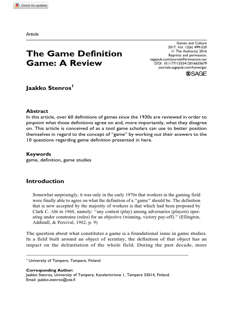 GAME DEFINITION MEANING visual data 2