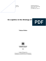 Tobias Kihlen. - On Logistics in the Strategy of the Firm