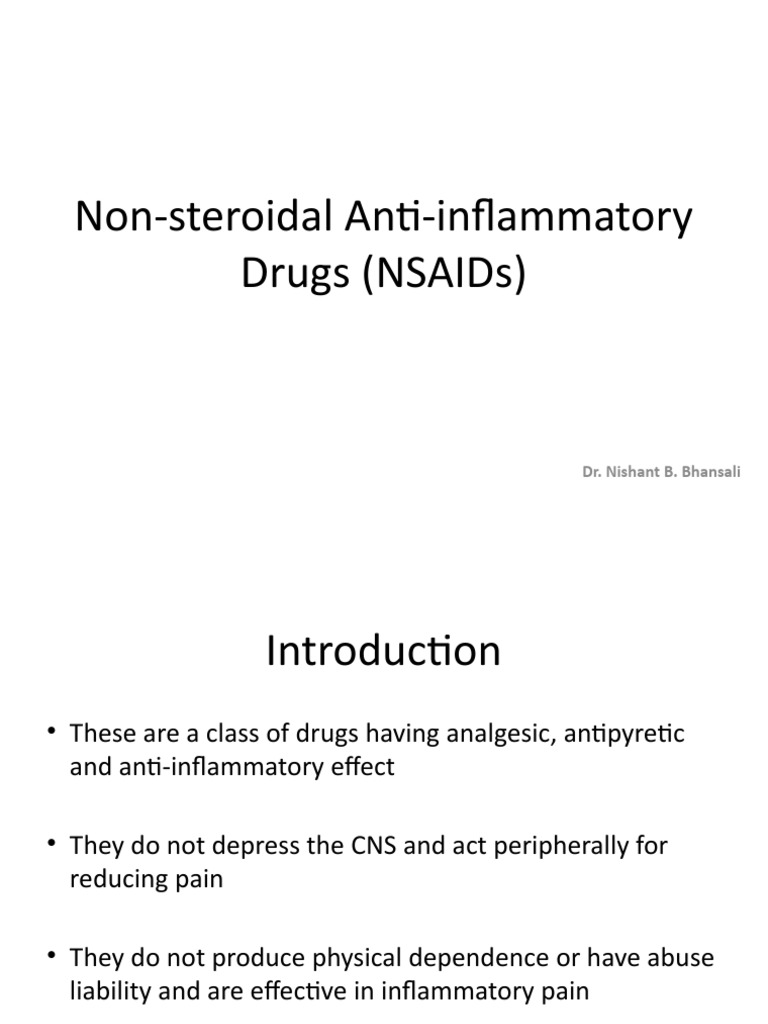 Overview of NSAIDs and Their Effects | PDF | Nonsteroidal Anti ...