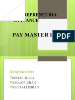 Entrepreneuria L Finance: Pay Master Inc