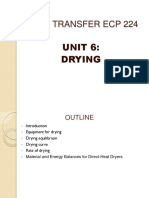 Mass Transfer Ecp 224: Unit 6: Drying