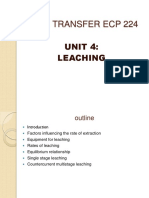 Mass Transfer Ecp 224: Unit 4: Leaching