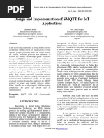 Design and Implementation of SMQTT For Iot Applications: Abstract