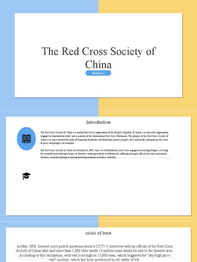 Red Cross Society of China Overview | PDF