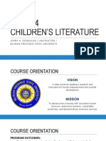 Course Orientation - Children's Literature