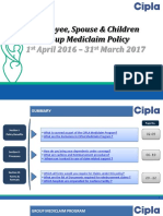 Employee Spouse & Children Mediclaim Policy Presentation-2016-17