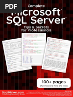 Microsoft SQ L Server Professional Tips Secrets