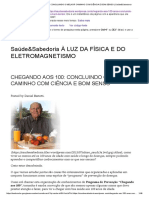 Chegando Aos 100 - Concluindo o Melhor Caminho Com Ciência e Bom Senso - Saúde&Sabedoria