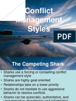 Conflict Management Styles: Sharks, Turtles, Bears, Foxes and Owls