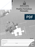 Pruebas Formativas Mensuales