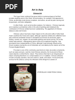 LESSON 11- ART IN ASIA