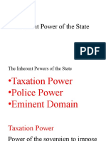 Inherent Power of The State