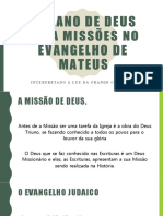 O Plano de Deus Para Missões No Evangelho de Mateus