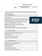 Instructivo para Plan de Mantenimiento de Infraestructura Direcciones Distritales 20140305