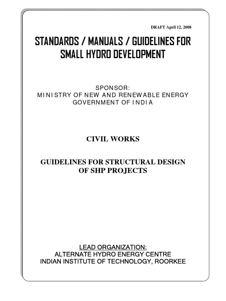 2 3 Guidelines For Structural Design of SHP Projects | PDF