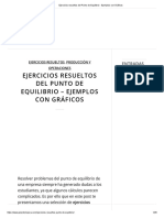 Ejercicios Resueltos Del Punto de Equilibrio - Ejemplos Con Gráficos