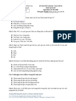 Đề thi và đáp án môn Lịch sử theo cấu trúc Sở GD&ĐT