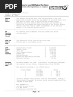 2008 Form 1040 Individual Tax Return