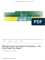 Ethiopia Import and Export Procedures - The Only Guide You Need!