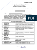Subject: Submission of Deficient Information / Documents: F.No.10-10/2020-OTC) (M-82)