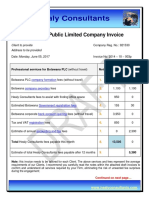 Healy Consultants Healy Consultants: Botswana Public Limited Company Invoice