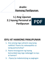 Isyu at Hamong Panlipunan