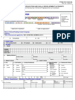 (NEW) Application Form For RAC NC II