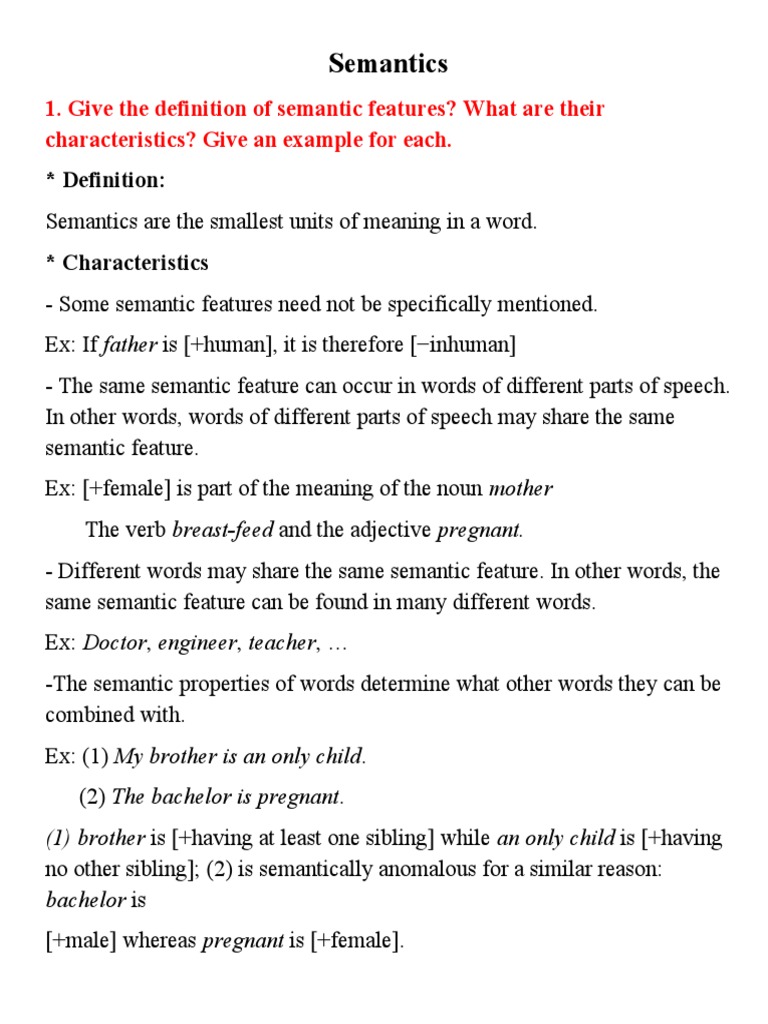 Understanding Semantics and Meaning | PDF | Part Of Speech | Word