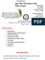 Affordable Rapid Mass Housing Using GFRG Panels: H V Pratham 4SU18CV406 VIII Sem, Civil Engg SDM I T, Ujire