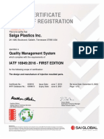 Certificate of Registration: Salga Plastics Inc