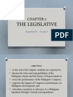 The Legislative: Reported By: Group 3