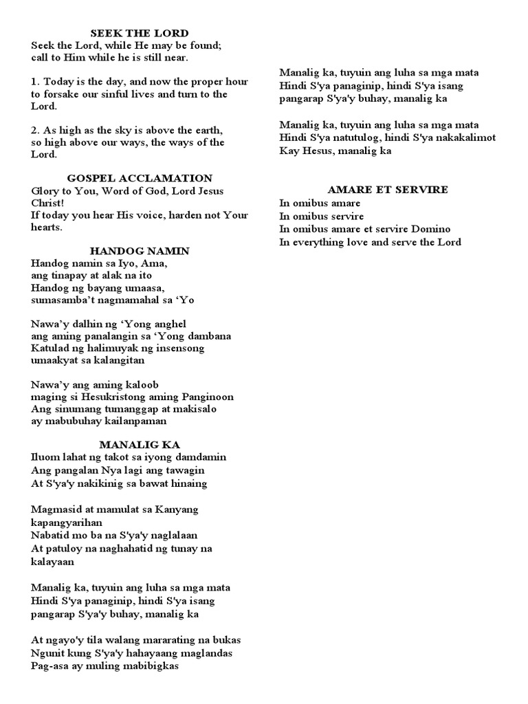 Seek of The Lord | PDF