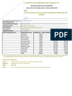 PTCL Withholding Tax Statement for Aftab Quershi