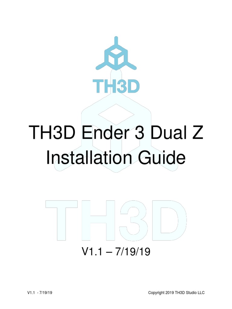 TH3D Ender 3 Dual Z Installation Guide V1.1, PDF
