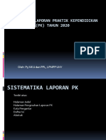 Sistematika Laporan PK 2020