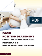 FOGSI Statement on COVID Vaccination in Pregnancy and BF